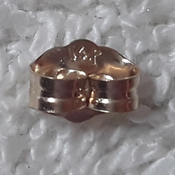 14K Tricolor Gold Earrings - Picture 5 of 6